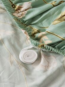 1 件牛奶丝花卉印花弹力全盖沙发套，居家防尘宠物友好，四季通用 - 彩色 - 查看 7