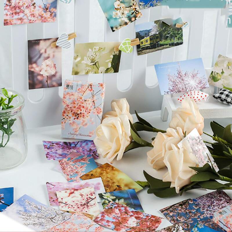 

30pcs Flower Print Sticker, Multicolor