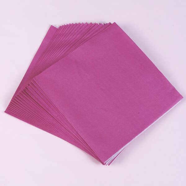 

20pcs Solid Color Paper Napkin, Hot pink