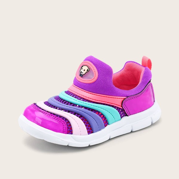 

Toddler Girls Colorblock Breathable Slip On Shoes, Purple