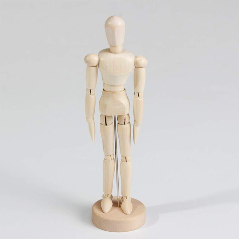 

1pc Wooden Figure Ornament, Khaki