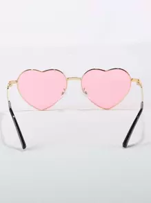 Heart Frame Fashion Glasses Cute Beach Accessories For Women Sun Glasses Sunglasses Shades - Pink - View 3