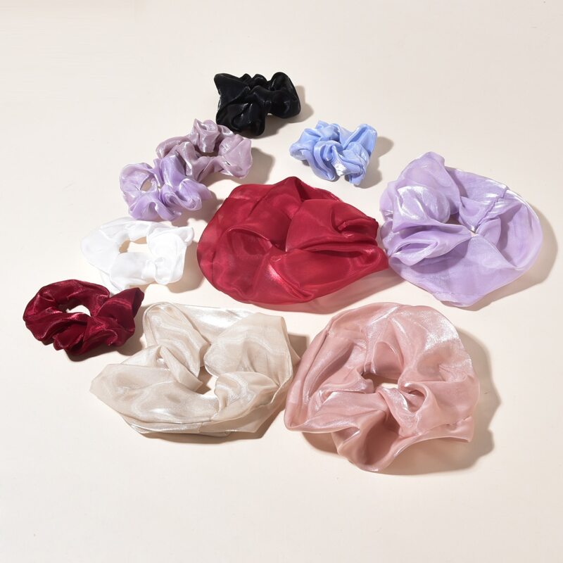 

10pcs Solid Scrunchie, Multicolor
