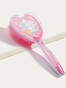 Cartoon Rabbit Pattern Hair Brush - Pink - View 1