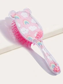 Cartoon Cloud Pattern Hair Brush - Pink - View 1