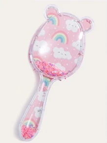 Cartoon Cloud Pattern Hair Brush - Pink - View 3
