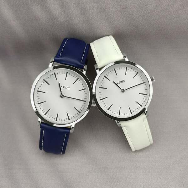 

2pcs Couple Round Pointer Quartz Watch