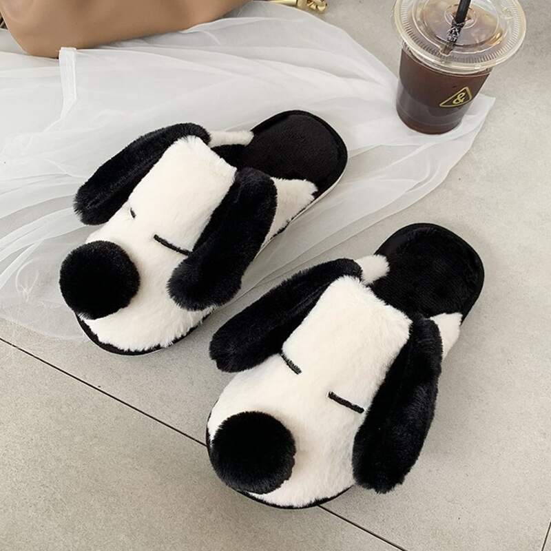 

Cartoon Design Home Slippers, White