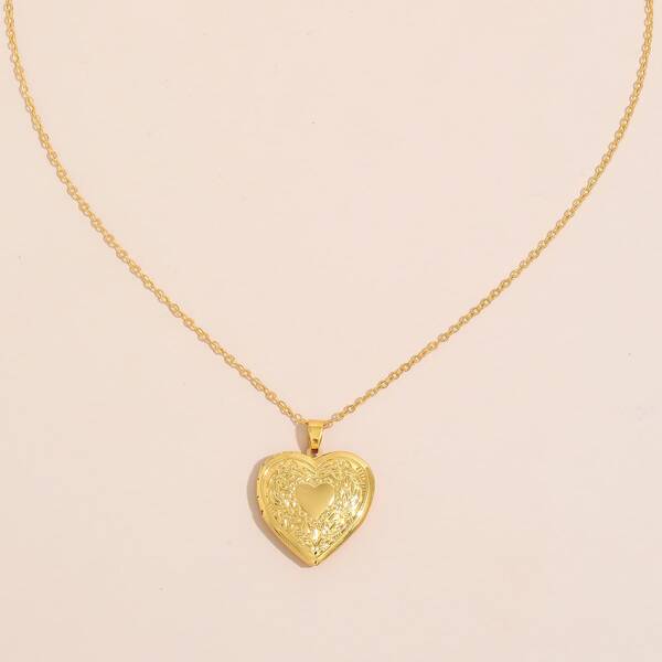 

Heart Charm Necklace, Gold
