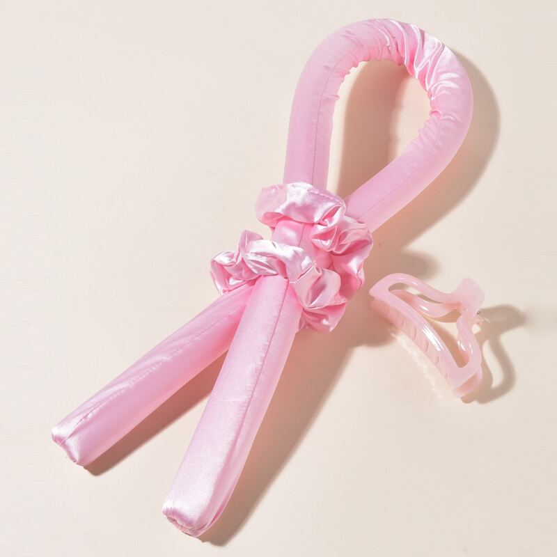 

4pcs Plain Hair Accessory Set, Pink