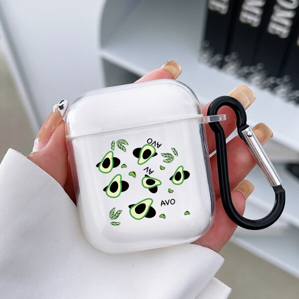 

Защитный чехол для Airpods с мультяшным принтом авокадо, Многоцветный