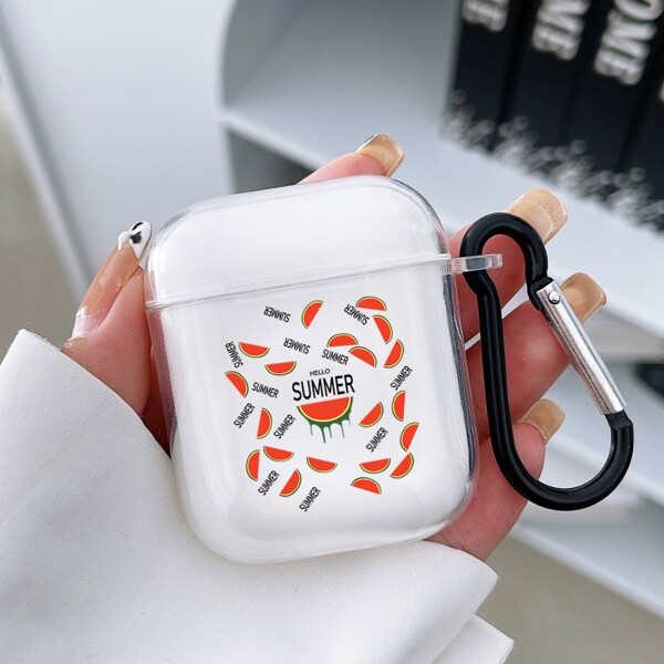 

Чехол для Airpods с принтом арбуза, Прозрачный