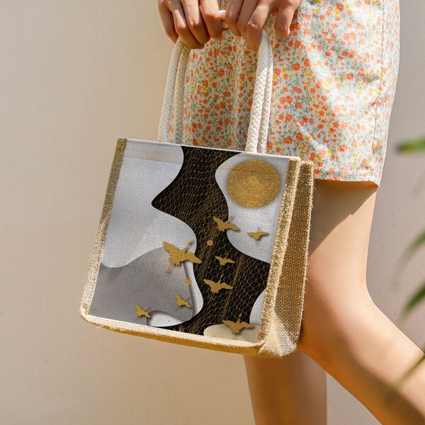 

Bird Graphic Tote Bag, Multicolor