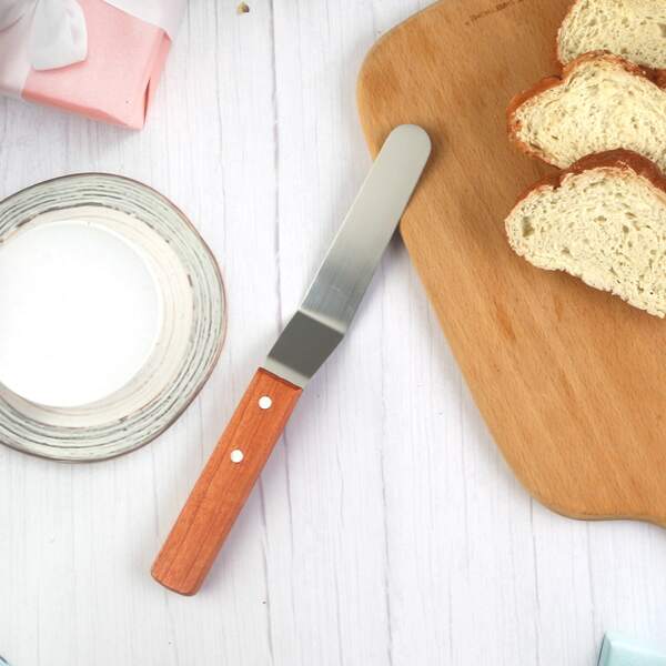 

1pc Stainless Steel Spatula, Khaki