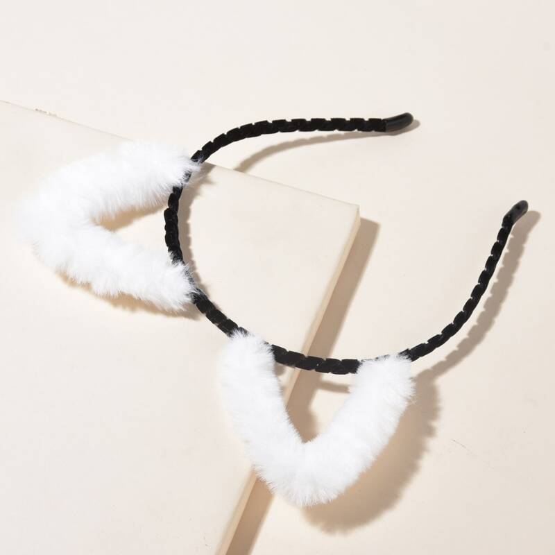 

1pc Ear Decor Headband, Black and white