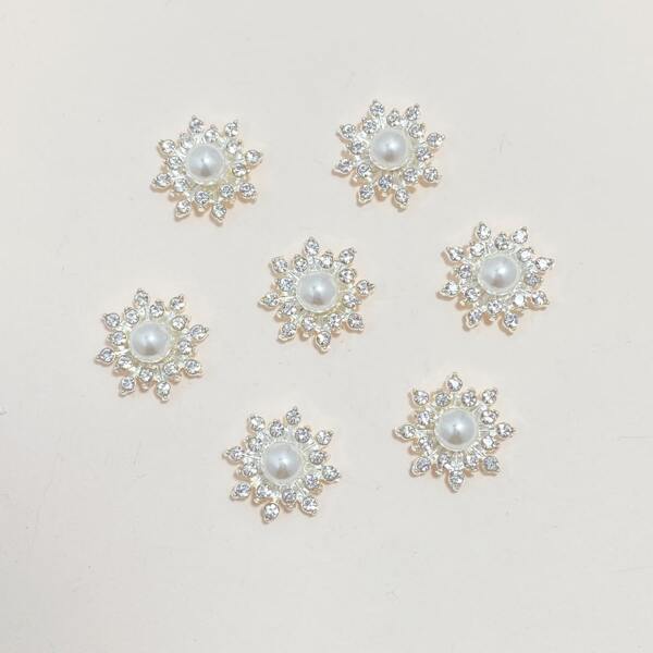 

7pcs Rhinestone Decor DIY Jewelry Accessory, Silver