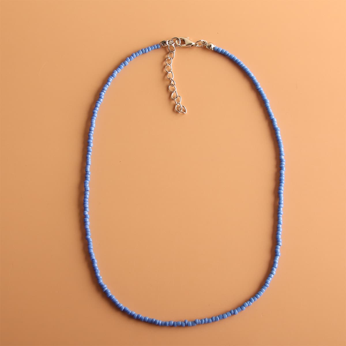 

1pc Beaded Necklace, Blue