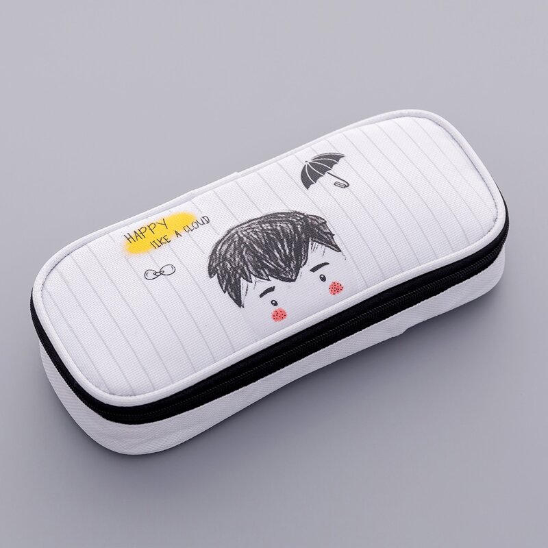 

Cartoon Graphic Pencil Case, White