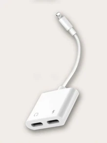 雙閃電充電器適配器 - 白色 - 查看 3