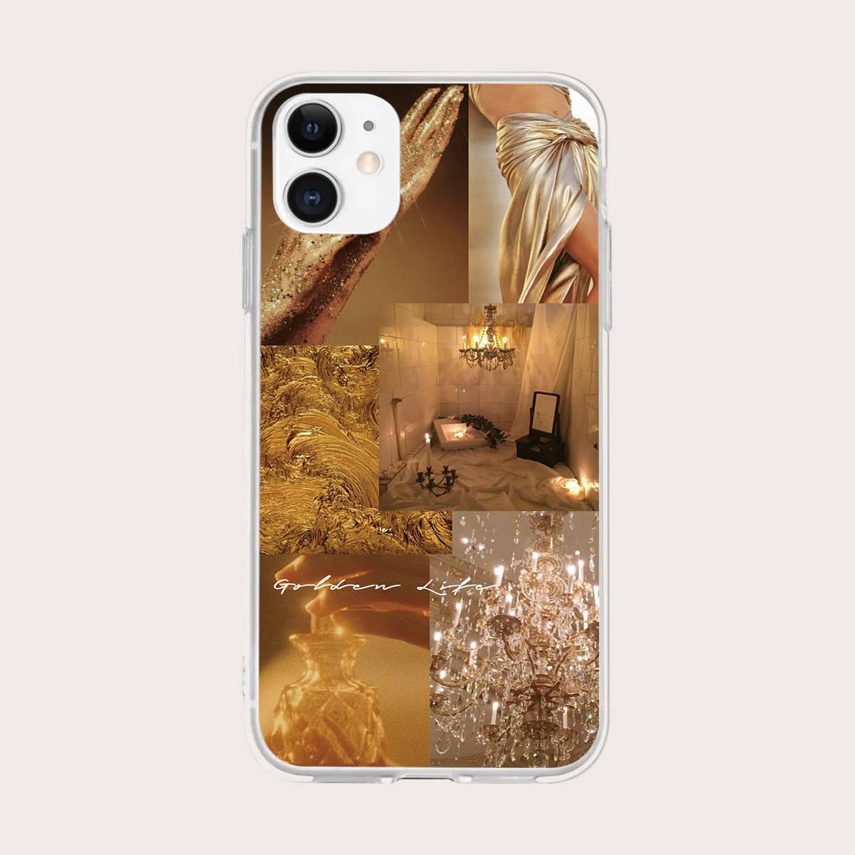 

Aesthetic Collage Phone Case, Brown