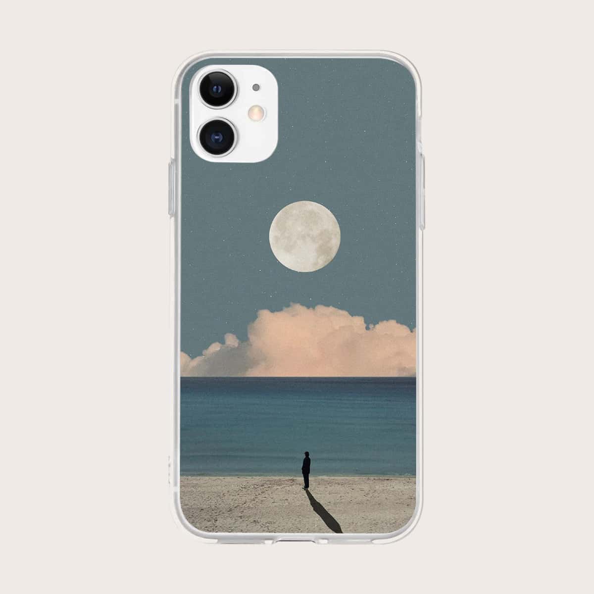 

Landscape Print Phone Case, Light grey
