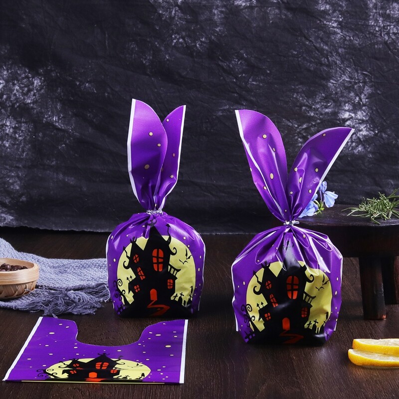 

50pcs Halloween Pattern Packing Bag, Multicolor