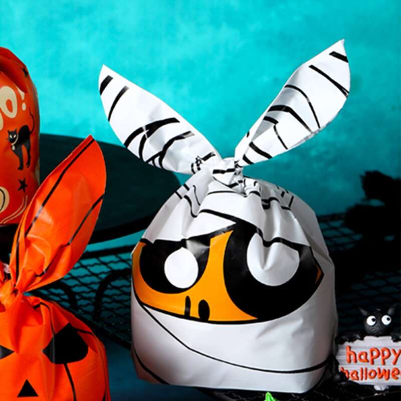 

50pcs Halloween Pattern Packing Bag, Multicolor