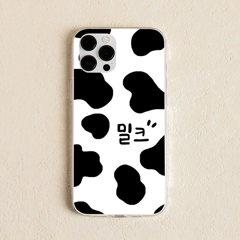 

Cow Pattern Phone Case, Clear