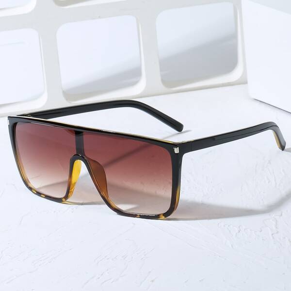 

Men Flat Top Sunglasses, Coffee brown