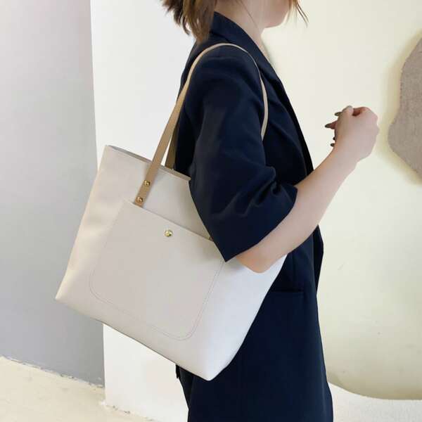

Minimalist Tote Bag, White