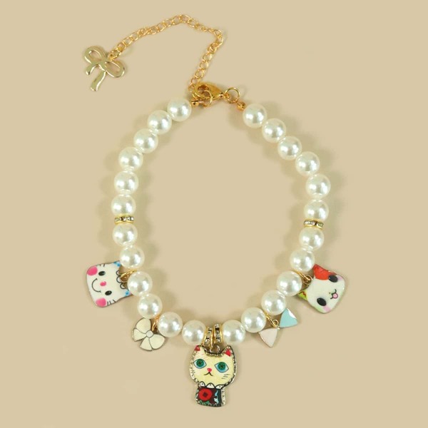 

Pendant Pet Pearl Necklace, Multicolor
