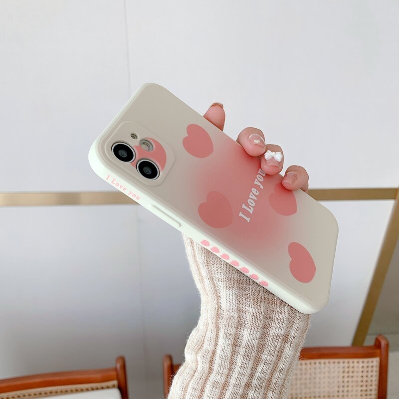 

Heart Pattern Phone Case, Pink