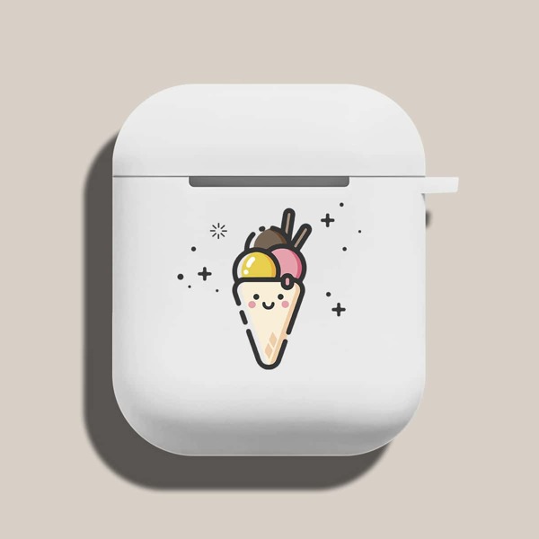

Cartoon Graphic Case For AirPods, Multicolor
