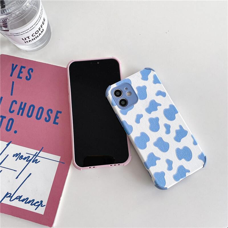 

Cow Print Phone Case, Blue