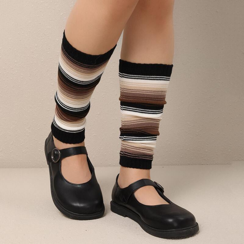 

Striped Print Leg Warmers, Multicolor