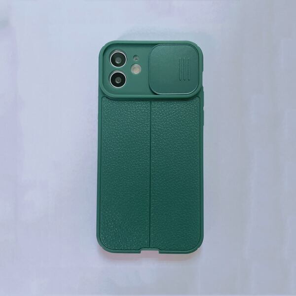 

Solid Slide Camera Cover Phone Case, Green
