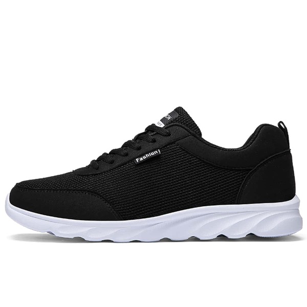 

Men Minimalist Lace Up Front Sneakers, Black
