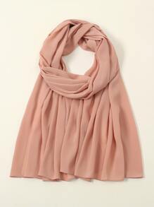 1pc Solid Scarf - Coral Pink - View 2