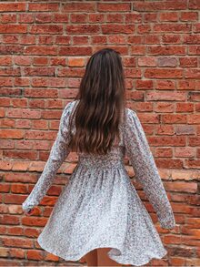 Đầm Thắt lưng Họa tiết hoa Boho - Nhiều màu - Xem 2