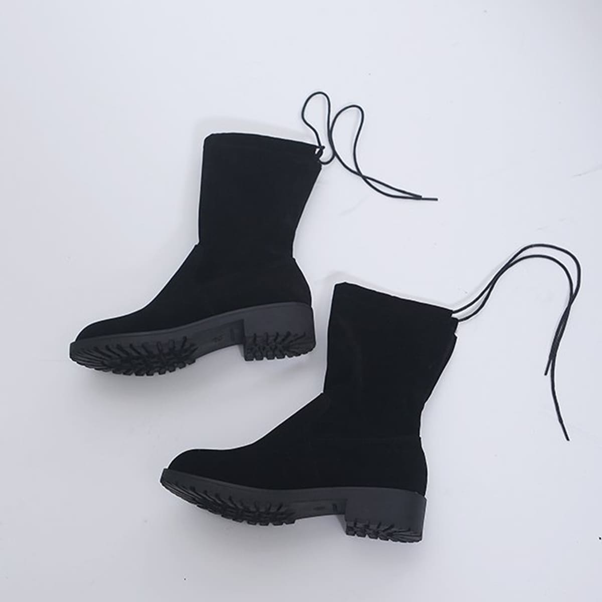 

Drawstring Classic Boots, Black