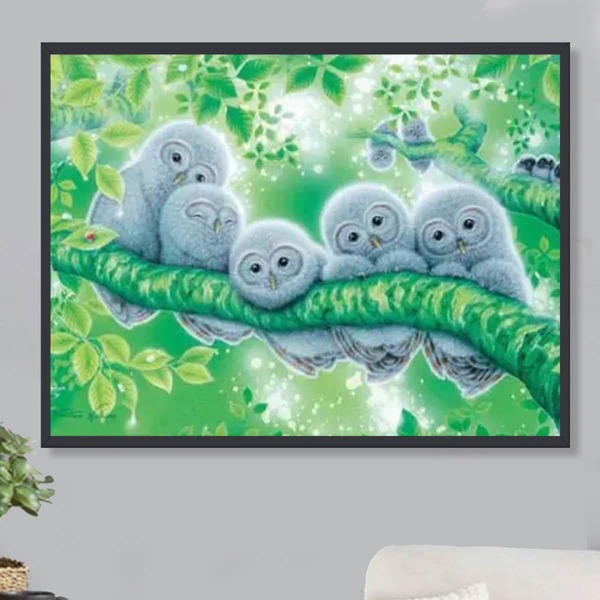 

Owl Print DIY Diamond Unframed Painting, Multicolor