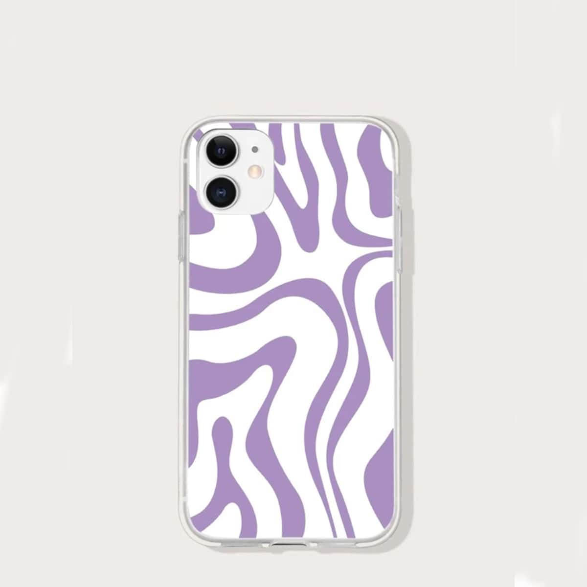 

Line Pattern Phone Case, Purple
