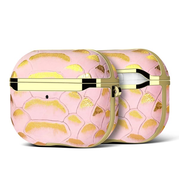 

1pc Croc Pattern Case For AirPods, Pink