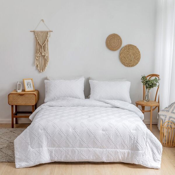 

Plain Quilt Set, White
