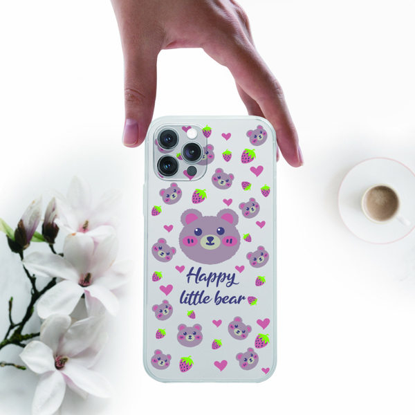 

Cartoon Bear Phone Case, Clear