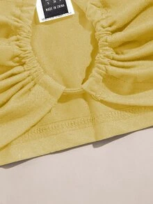 Chiquease Rygglös Criss Kors Skära Ut Rynkad Slätt Sexig Linne & Cami - Multifärgad - Visa 5