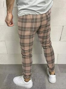 Manfinity Homme Men Plaid Drawstring Waist Joggers - Multicolor - View 2