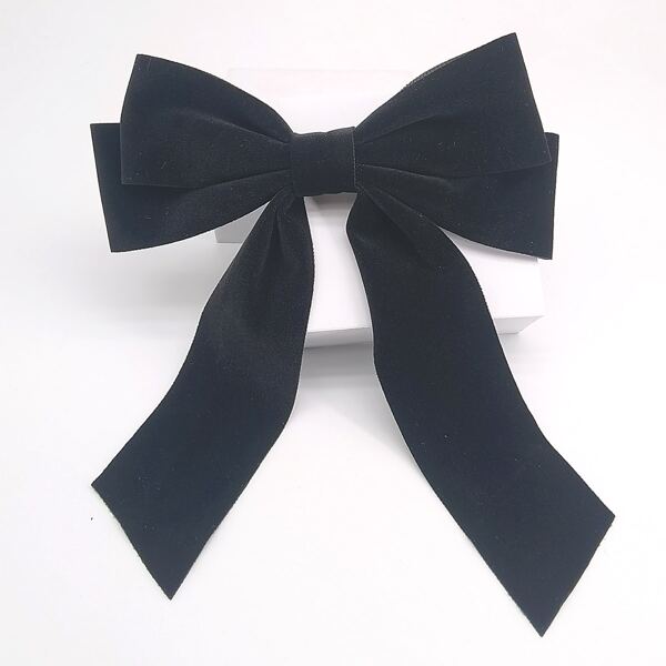 

Bow Decor Hair Clip, Black