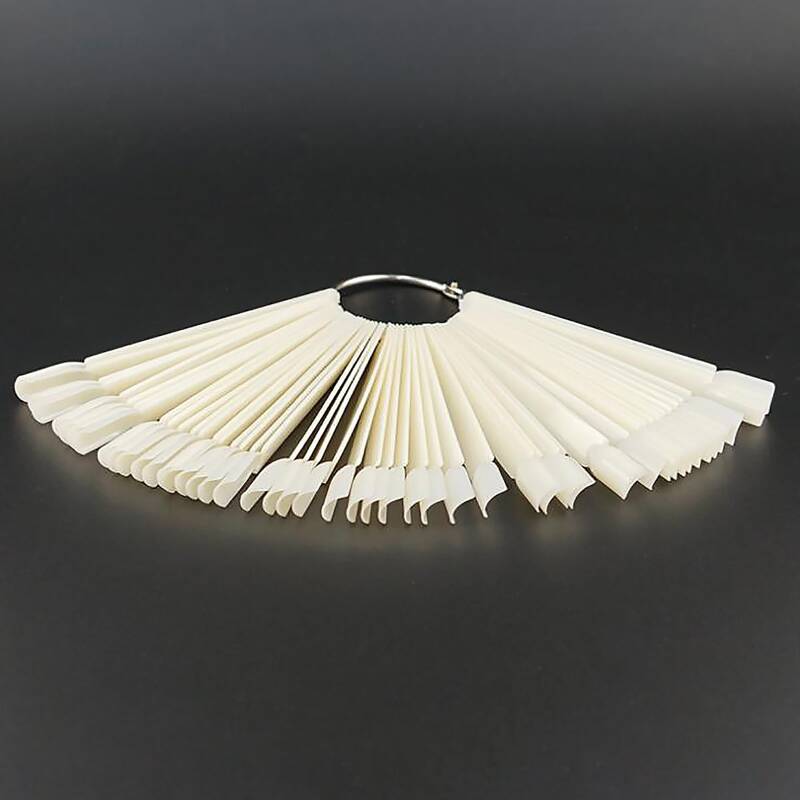 

50pcs Clear False Nail Display Card, White