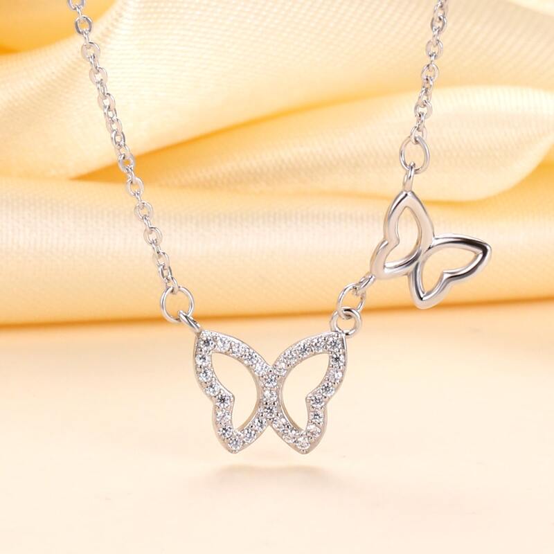 

1pc Butterfly Necklace, Silver